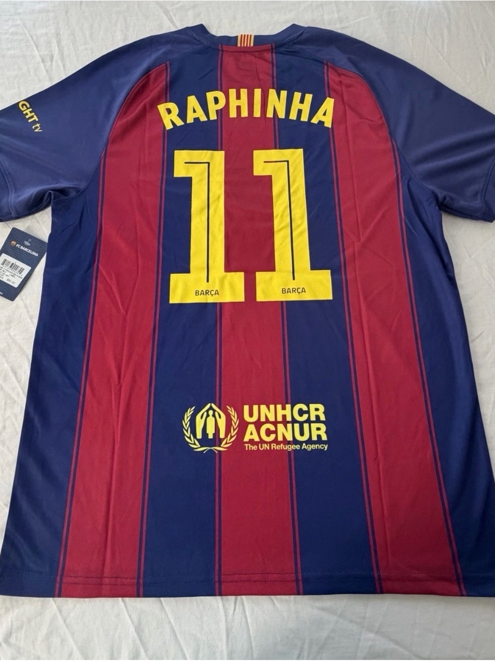 FC Barcelona Raphinha #11 Jersey Size L  Unisex Adult